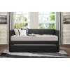 NicBex Twin Size Faux Leather Upholstered Daybed with Trundle,Sofa Bed Frame for Bedroom,Living Room,Apartment - 2 of 4