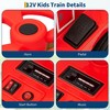 12V Ride on Train Trackless, 2 Seater Kids Ride on Toy with Removable Storage Chair, Light, Music, Without Carriage - 4 of 4