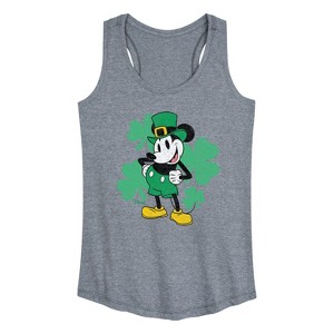 Women's - Disney - Leprechaun Mickey Graphic Racerback Tank - 1 of 4