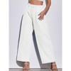 Imily Bela Womens Wide Leg High Waisted Baggy Side Pleated Boyfriend Loose Denim Pants - 4 of 4