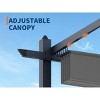 Aluminum Pergola w/ Retractable Canopy - Heavy-Duty UV-Resistant for Deck, Backyard - 4 of 4