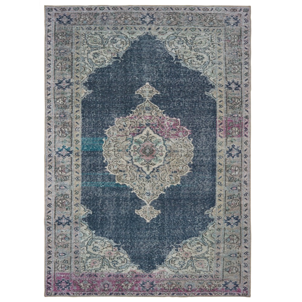 8'3inx11'6in Scarlett Vintage Medallion Area Rug Blue/Gray - Captiv8e Designs