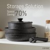 CAROTE 18pc Nonstick Cookware Set Black, Pots and Pans Set with Detachable Handle - 3 of 4