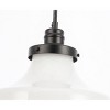 Elegant Lighting Lyle 1 light Black and frosted white glass pendant - 4 of 4