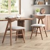 Upholstered Dining Chairs Set of 2, Modern Dining Room Chair with Wood Legs,Dining Chair for Living Room, Beige-Christopher Knight Home - 3 of 4