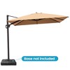 Crestlive Products 9x11FT Cantilever Umbrella UV30+ Outdoor 360 Degree Rotation Offset Umbrella 6 Heights Adjustable Cantilever Patio Umbrella - 2 of 4