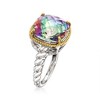 Ross-Simons 6.00 Carat Mystic Quartz Ring in Sterling Silver and 14kt Yellow Gold - 3 of 4