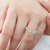 Pompeii3 1/2Ct Diamond Wedding Ring Gold U Prong Lab Created - 3 of 4