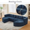 Whisen Boneless Couch Modular Sectional Sofa & Compression Sofa with Deep Seating and Curved Design - 4 of 4