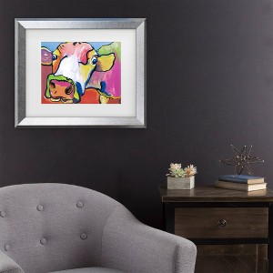 Trademark Fine Art Pat Saunders-White Fuschia Strata Matted Framed Art - 1 of 4