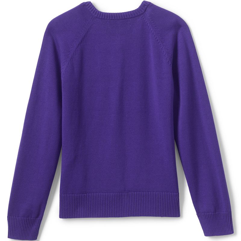 Lands' End School Uniform Kids Cotton Modal Cardigan Sweater, 2 of 4