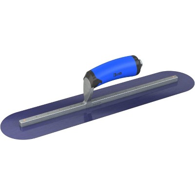 Bon Tool 67-154 Finish Trowel - Round - Blue Steel - 18 X 4 - Comfort Grip