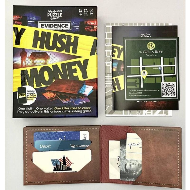 Professor Puzzle Evidence Hush Money Crime-Solving Game | Digital Hybrid, 2 of 4