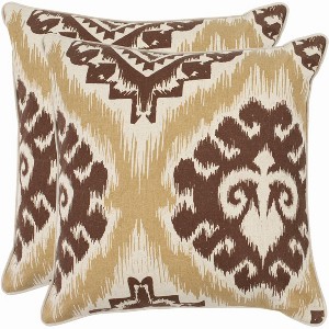 Lucy Pillow (Set of 2) - Almond - 22"X22" - Safavieh - 1 of 3