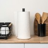 happimess Avery Modern Classic Metal with Non Slip Weighted Marble Base Paper Towel Holder - 2 of 4