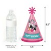Big Dot of Happiness Pawty Like a Puppy Girl - Cone Happy Birthday Party Hats for Kids and Adults - Set of 8 (Standard Size) - 3 of 4