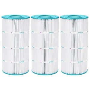 Hurricane Replacement Spa Filter Cartridge for Unicel C-8600, PA80, Filbur FC-1280, Hayward Star-Clear II C800, & Star-Clear II C1500, White, 3 Pack - 1 of 4