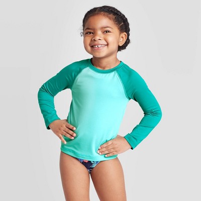 girls swim rash guard