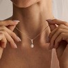 14K Gold Plated Bridal Necklace: Dainty Pearl & CZ Pendant, Classic Wedding Gift for Women - 3 of 4