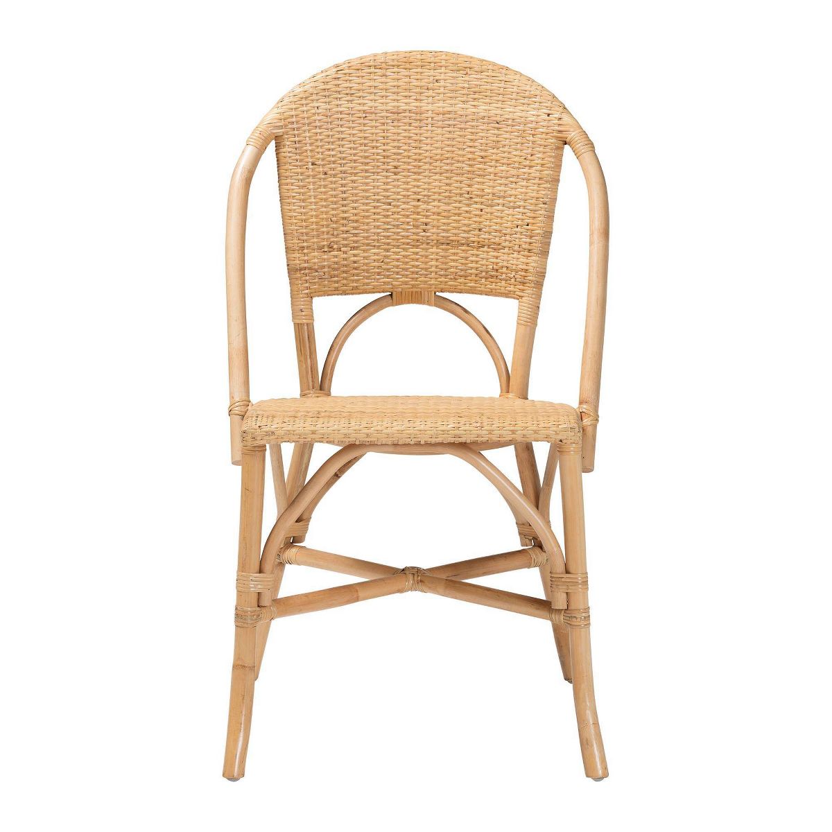bali & pari Jaylyn Bohemian Natural Rattan Dining Chair Natural - thumbnail 7
