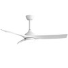 TOBILI 52 Inch Modern White Ceiling Fan with 18W LED Light and 3 ABS Blades Noiseless Reversible DC Motor - 2 of 4