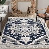 Washable Runner Rug Non Slip Vintage Floral Medallion Distressed Low Pile Carpet for Kitchen Laundry Entryway - 4 of 4