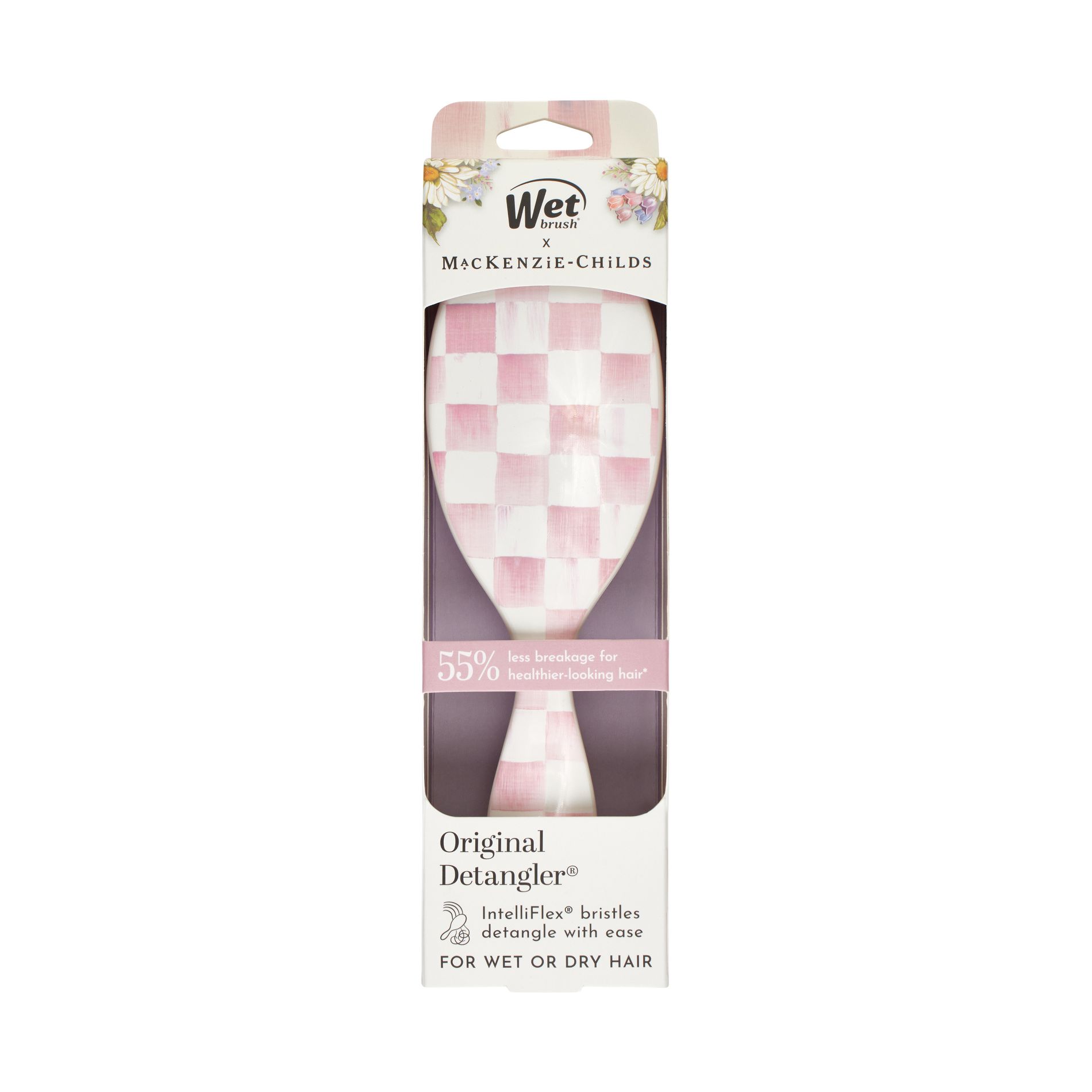 Wet Brush x MacKenzie Childs OG Detangler Hair Brush - Rosy Check