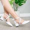 Dolly - White Bridal Low Heels | Forever & Always Shoes - 2 of 4