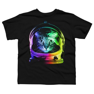 Boy's Design By Humans Astronaut Cat By clingcling T-Shirt