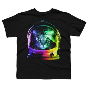 Boy's Design By Humans Astronaut Cat By clingcling T-Shirt - 1 of 4