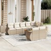 vidaXL Garden Sofa Set Beige PE rattan Large Modular Garden Sofa Set - 2 of 4