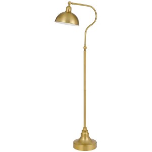 Cal Lighting Industrial adjustable metal downbridge floor lamp with half dome metal shade - 1 of 4