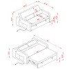 55.5" Pull Out Sleeper Sofa with USB Charge-ModernLuxe - 3 of 4