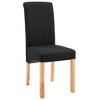 vidaXL Dining Chairs 2 pcs Black Fabric - 3 of 4