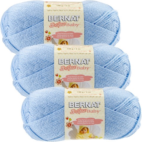 Bernat Softee Baby Pale Blue Yarn 3 Pack Of 141g/5oz Acrylic 3 Dk