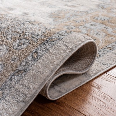 Isabella 6'7" Square Cream and Beige Synthetic Area Rug