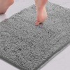 Home Mart Goods Large 2 Piece Set Dark Grey Soft Cozy Plush Chenille Bath Mat Bathroom Rug - 4 of 4
