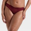 Women's Fashion Lace Thong Underwear - Auden™ Berry Red - 4 of 4
