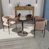 Leisuremod Vail Round Top Dining Table with MDF Top and Black Steel Base with Gold Accents for Kitchen, Dining, and Pub - 3 of 4