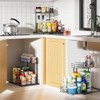 Aoibox 2 Pack Under Sink Organizer 2 Tier Pull Out Kitchen Bathroom Cabinet Storage Shelf L Shaped Large Capacity - 4 of 4