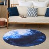 Nourison 5' Round Washable Imagination Moon Non Skid Woven Area Rug Blue - image 4 of 4