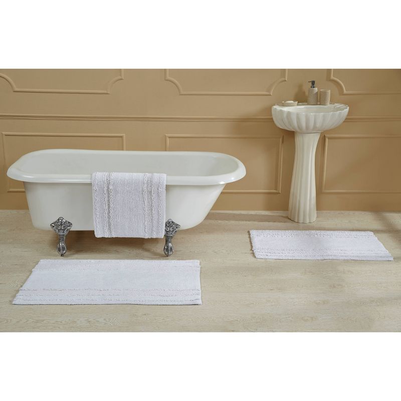 Ruffle Border Collection 100% Cotton Bath Rug - Better Trends, 5 of 8
