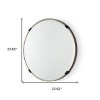HomeRoots 24" Gold And Black Metal Round Framed Accent Mirror - 3 of 4