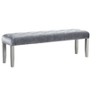 Passion Furniture Geneva Silver Champagne Bench with Chrome Nailheads and Jewel Tufted Seat (20 in. H x  62 in. W x 15 in. D) - 2 of 4