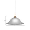 Toltec Lighting Paramount 1 - Light Pendant in  Matte Black/Brass with 20" Dew Drop Shade - 2 of 2