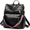 FURNIinspire Backpacks Backpack Travel Backpack, Laptop Backpack For Women, Convertible Ladies Fashion School Shoulder Bags, Black, 6"*13"*14" - 2 of 4