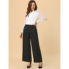 INSPIRE CHIC Women's Wide Leg High Waist Pleated Front Palazzo Pants - 2 of 4
