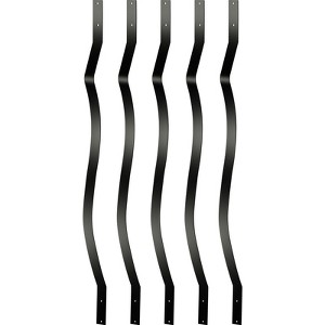 VEVOR Deck Balusters,61 Pack Metal Deck Spindles,29.5"x1" Staircase Baluster with Screws,Aluminum Alloy Deck Railing for Wood and Composite Deck,Black - 1 of 4