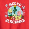 Boys' - SpongeBob SquarePants - Merry Beachmas Graphic Long Sleeve Fleece Sweatshirt - 2 of 4