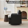 Hyleory Swivel Barrel Chair,31.9" W Modern Leather Accent Chairs Upholstered Comfy 360 Degree Swivel Club Sofa Chair for Nursery Living Room - 3 of 4